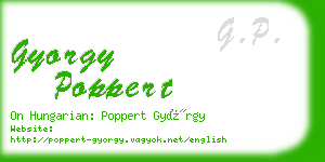 gyorgy poppert business card